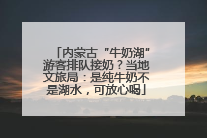 内蒙古“牛奶湖”游客排队接奶？当地文旅局：是纯牛奶不是湖水，可放心喝