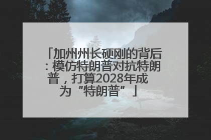 加州州长硬刚的背后：模仿特朗普对抗特朗普，打算2028年成为“特朗普”