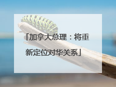 加拿大总理：将重新定位对华关系