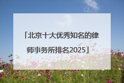 北京十大优秀知名的律师事务所排名2025