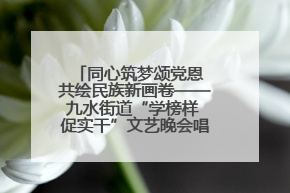 同心筑梦颂党恩 共绘民族新画卷——九水街道“学榜样 促实干”文艺晚会唱响民族团结主旋律