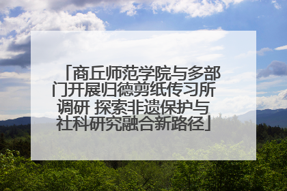 商丘师范学院与多部门开展归德剪纸传习所调研 探索非遗保护与社科研究融合新路径