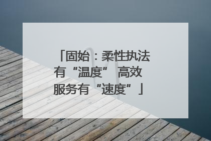固始：柔性执法有“温度” 高效服务有“速度”
