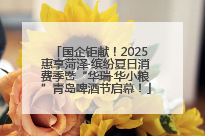 国企钜献！2025惠享菏泽·缤纷夏日消费季暨“华瑞·华小粮”青岛啤酒节启幕！