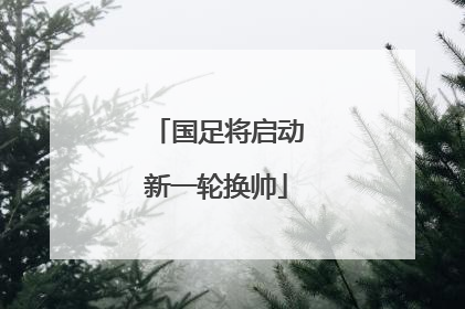 国足将启动新一轮换帅