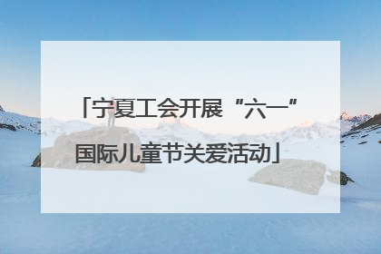 宁夏工会开展“六一”国际儿童节关爱活动