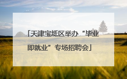天津宝坻区举办“毕业即就业”专场招聘会