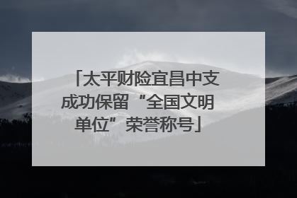 太平财险宜昌中支成功保留“全国文明单位”荣誉称号
