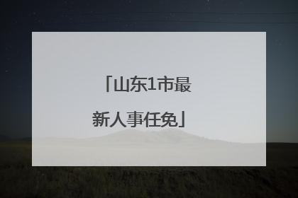 山东1市最新人事任免