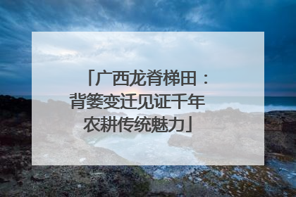 广西龙脊梯田：背篓变迁见证千年农耕传统魅力