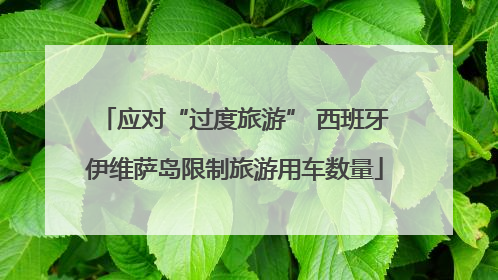 应对“过度旅游” 西班牙伊维萨岛限制旅游用车数量