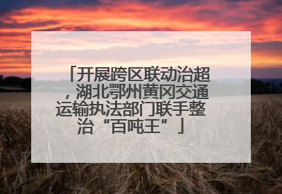 开展跨区联动治超，湖北鄂州黄冈交通运输执法部门联手整治“百吨王”