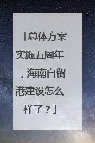总体方案实施五周年，海南自贸港建设怎么样了？