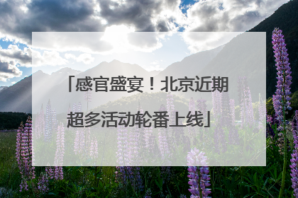 感官盛宴！北京近期超多活动轮番上线