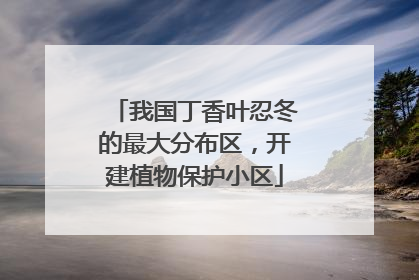 我国丁香叶忍冬的最大分布区，开建植物保护小区