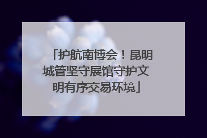 护航南博会！昆明城管坚守展馆守护文明有序交易环境