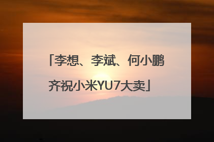 李想、李斌、何小鹏齐祝小米YU7大卖