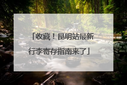 收藏！昆明站最新行李寄存指南来了