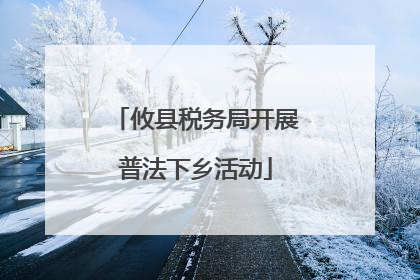 攸县税务局开展普法下乡活动