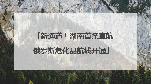 新通道！湖南首条直航俄罗斯危化品航线开通