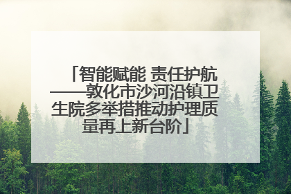 智能赋能 责任护航——敦化市沙河沿镇卫生院多举措推动护理质量再上新台阶