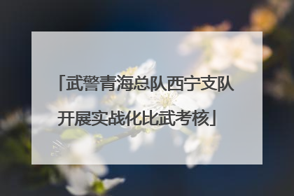 武警青海总队西宁支队开展实战化比武考核