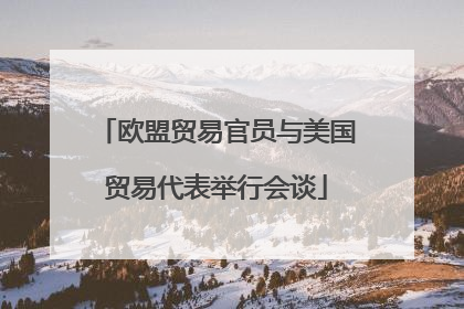 欧盟贸易官员与美国贸易代表举行会谈