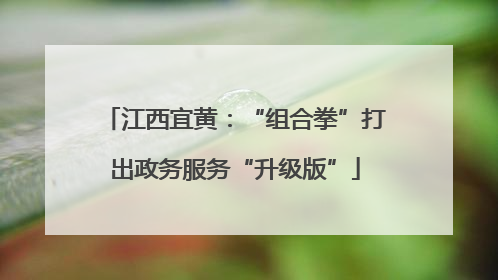 江西宜黄：“组合拳”打出政务服务“升级版”