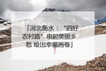 河北衡水：“四好农村路”串起美丽乡愁 绘出幸福画卷