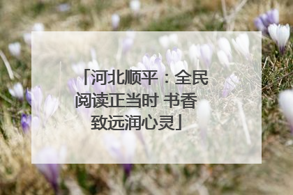 河北顺平：全民阅读正当时 书香致远润心灵