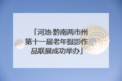 河池·黔南两市州第十一届老年摄影作品联展成功举办
