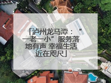 泸州龙马潭：“一老一小”服务落地有声 幸福生活近在咫尺