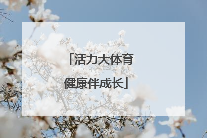 活力大体育 健康伴成长