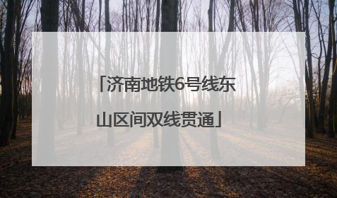济南地铁6号线东山区间双线贯通