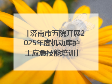 济南市五院开展2025年度机动库护士应急技能培训