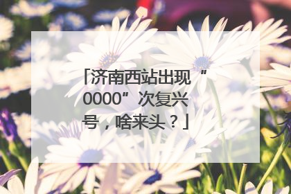 济南西站出现“0000”次复兴号，啥来头？