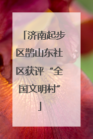 济南起步区鹊山东社区获评“全国文明村”