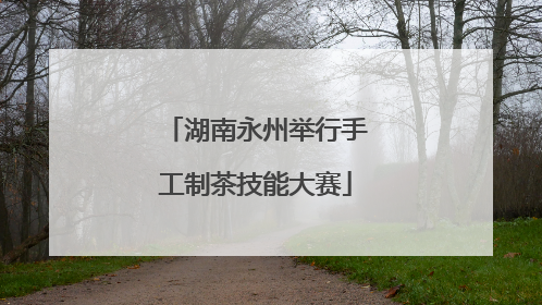 湖南永州举行手工制茶技能大赛