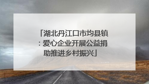 湖北丹江口市均县镇：爱心企业开展公益捐助推进乡村振兴