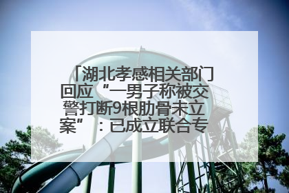 湖北孝感相关部门回应“一男子称被交警打断9根肋骨未立案”：已成立联合专班开展工作