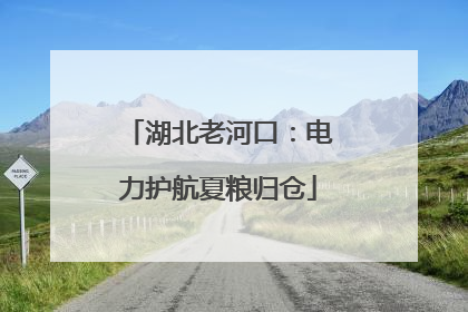 湖北老河口：电力护航夏粮归仓