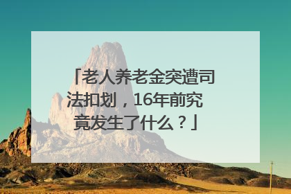 老人养老金突遭司法扣划，16年前究竟发生了什么？