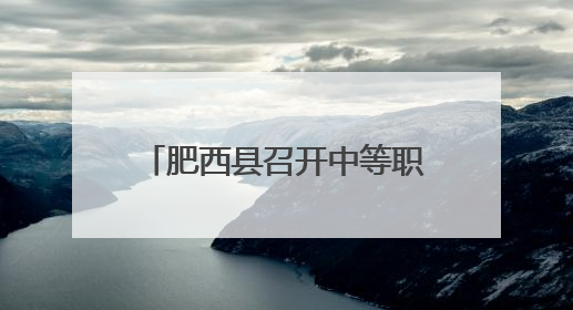 肥西县召开中等职业教育工作大会