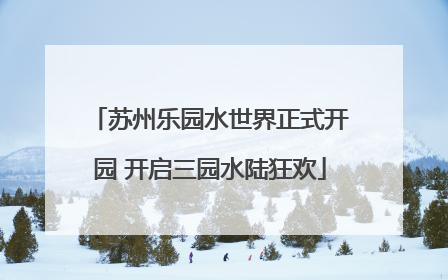 苏州乐园水世界正式开园 开启三园水陆狂欢