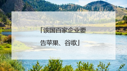 该国百家企业要告苹果、谷歌
