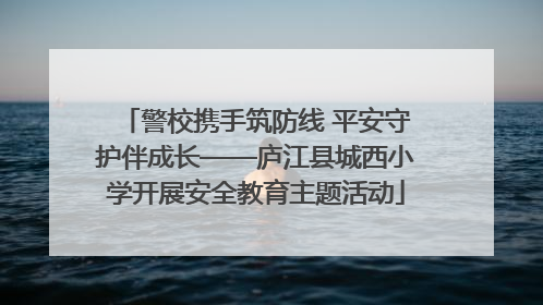 警校携手筑防线 平安守护伴成长——庐江县城西小学开展安全教育主题活动
