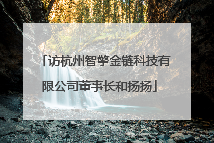 访杭州智擎金链科技有限公司董事长和扬扬