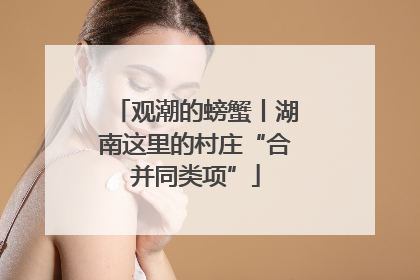 观潮的螃蟹丨湖南这里的村庄“合并同类项”