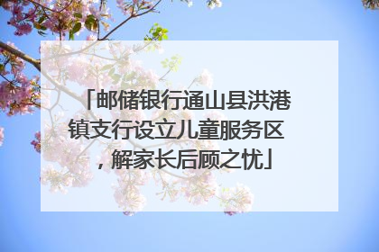 邮储银行通山县洪港镇支行设立儿童服务区，解家长后顾之忧