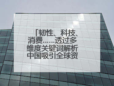 韧性、科技、消费……透过多维度关键词解析中国吸引全球资本“新磁场”